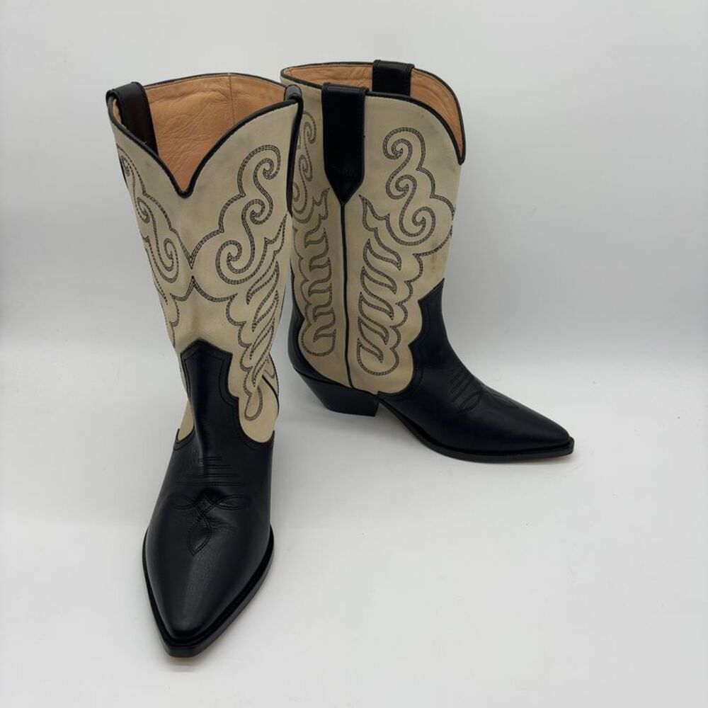 Isabel Marant Duerto Cowboy Boots in Suede Leather